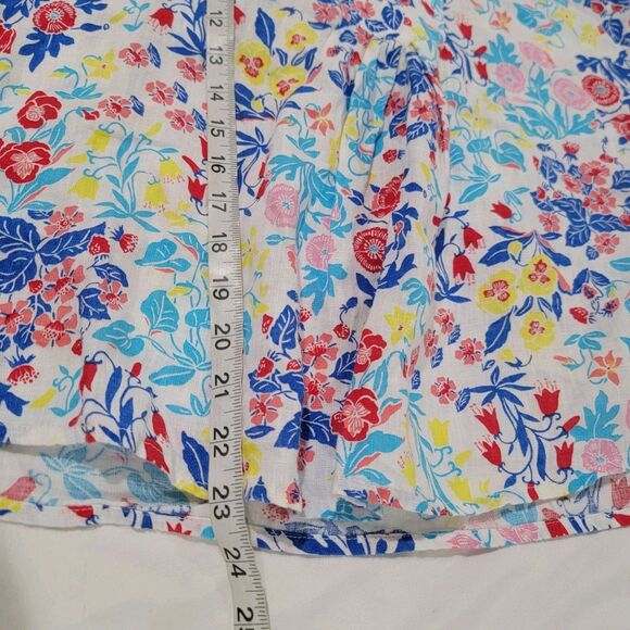 Charter Club Luxury Womens Linen Top Size Xs Floral Boho Colorful Beach Summer - Picture 5 of 6